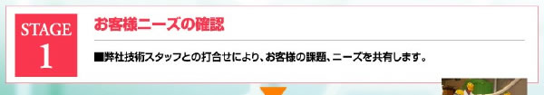 お客様ニーズの確認